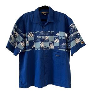 Vintage PNB Nation Shirt MENS X-Large Button Up Short Sleeve 90s Y2k Hip Hop